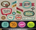 Vintage labels and stickers vector